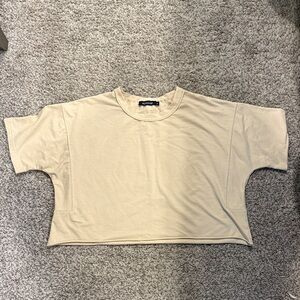 Stylish Beige Women's Crop Top